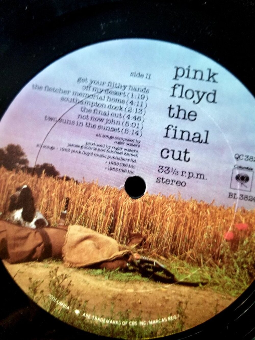 Pink Floyd "The Final Cut" vinyl record album